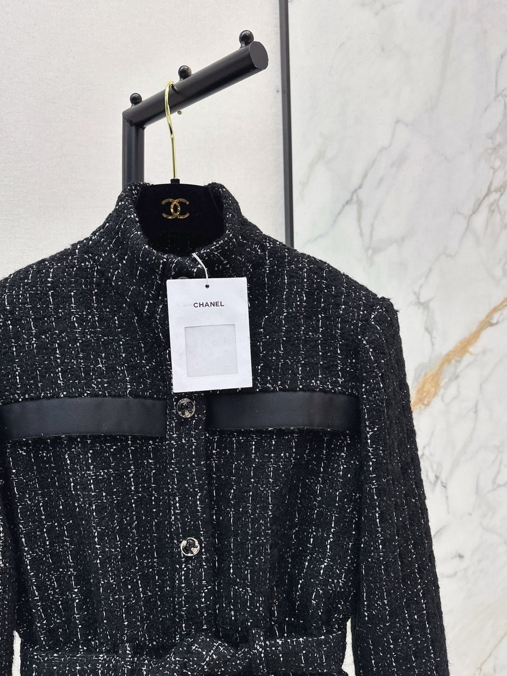 Latest Fall/Winter Stand Collar Tweed Coat