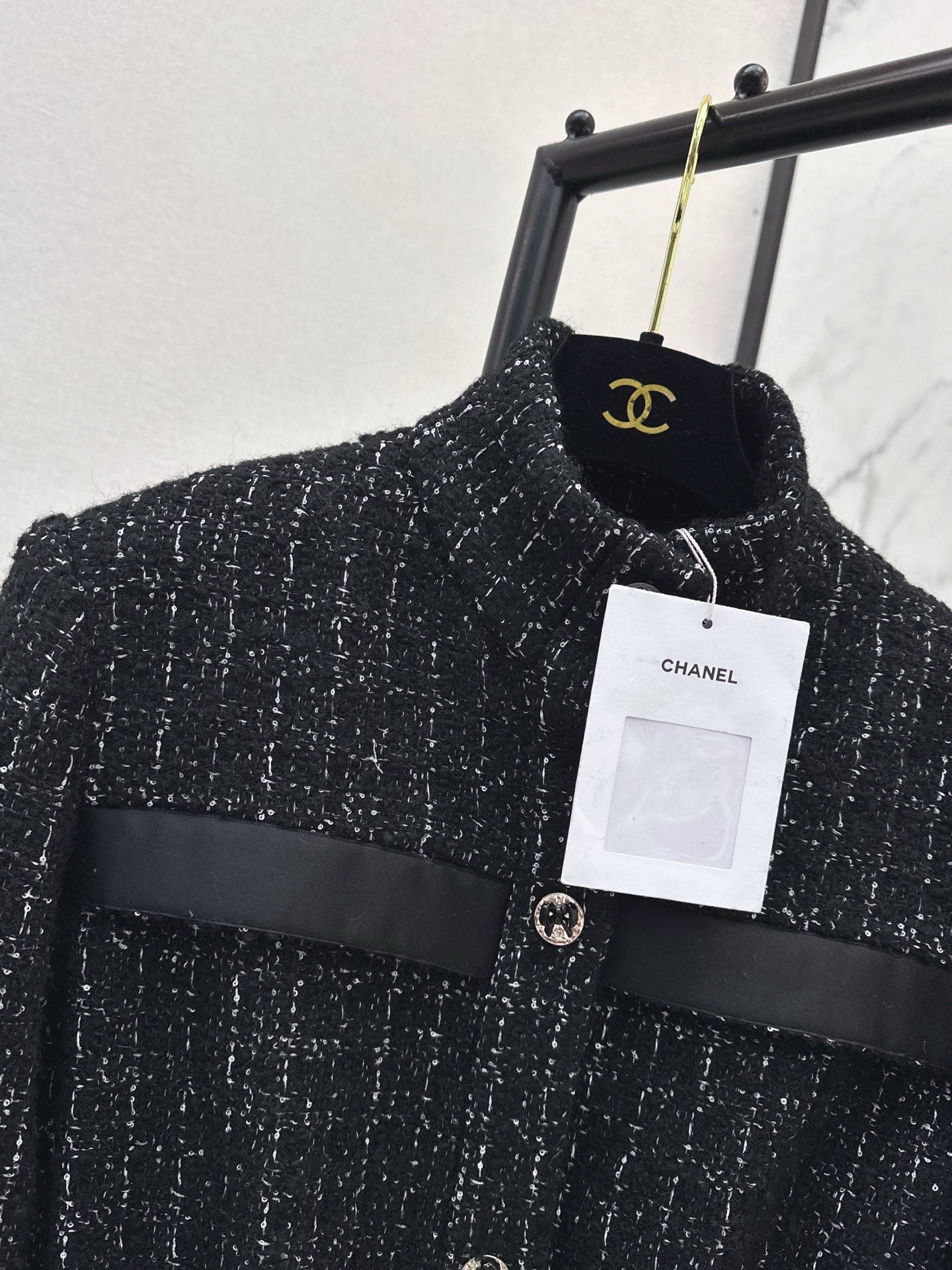 Latest Fall/Winter Stand Collar Tweed Coat
