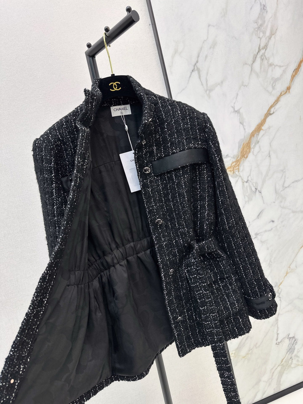 Latest Fall/Winter Stand Collar Tweed Coat