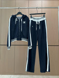 Color-blocked casual suit