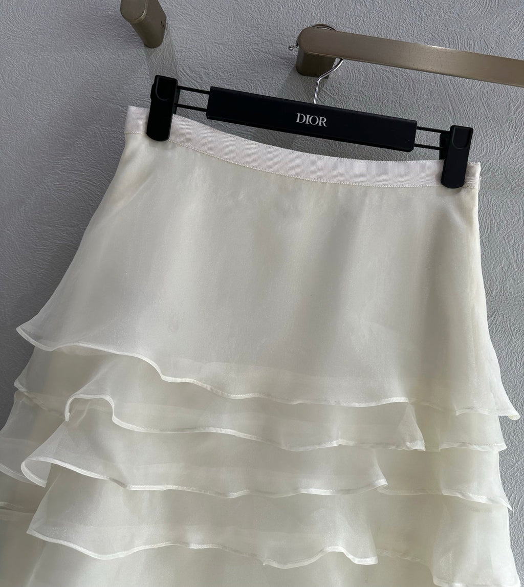 Layered cake tulle skirt