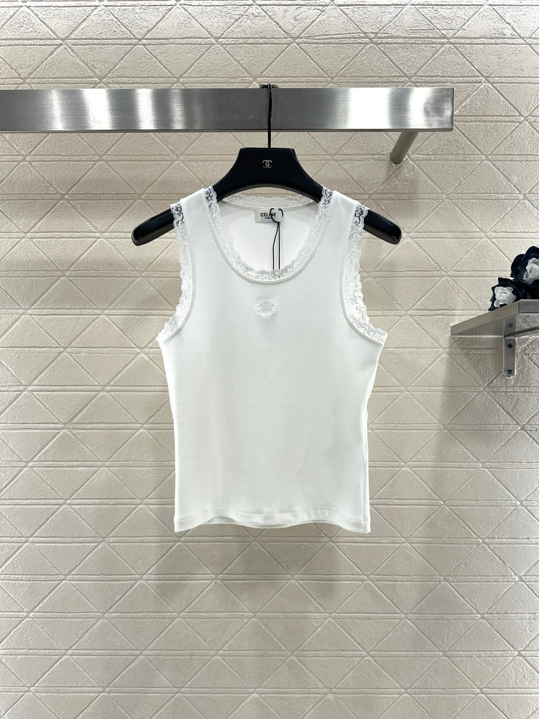26NEW Lace Trim Vest