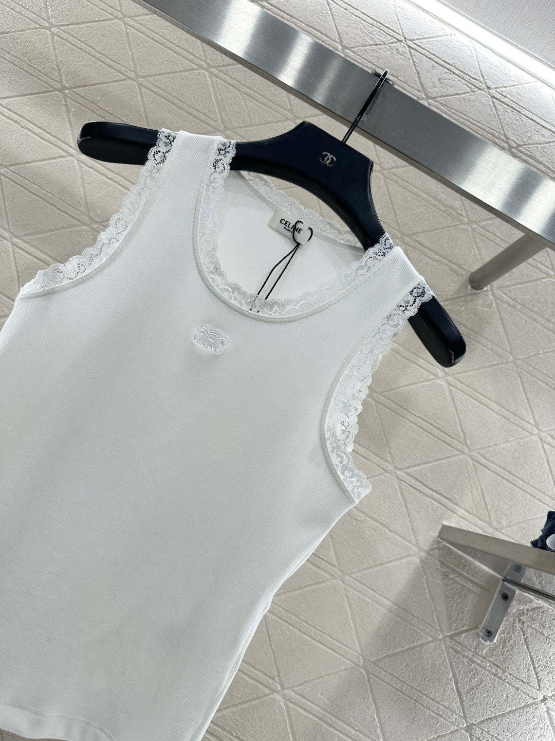 26NEW Lace Trim Vest