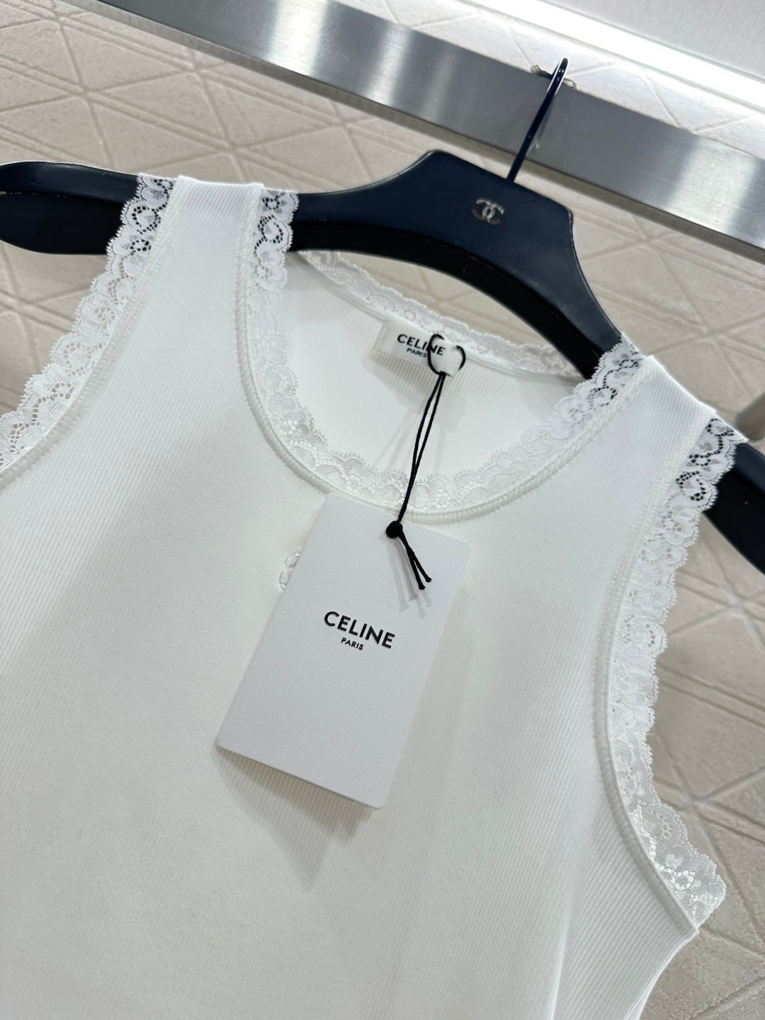 26NEW Lace Trim Vest