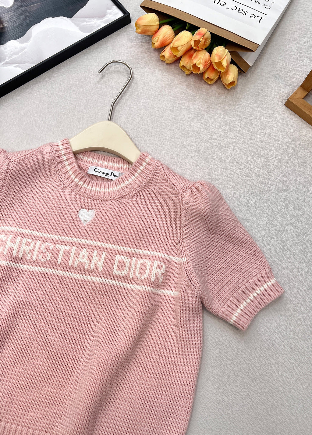 26NEW Embroidered Knit Short Sleeve