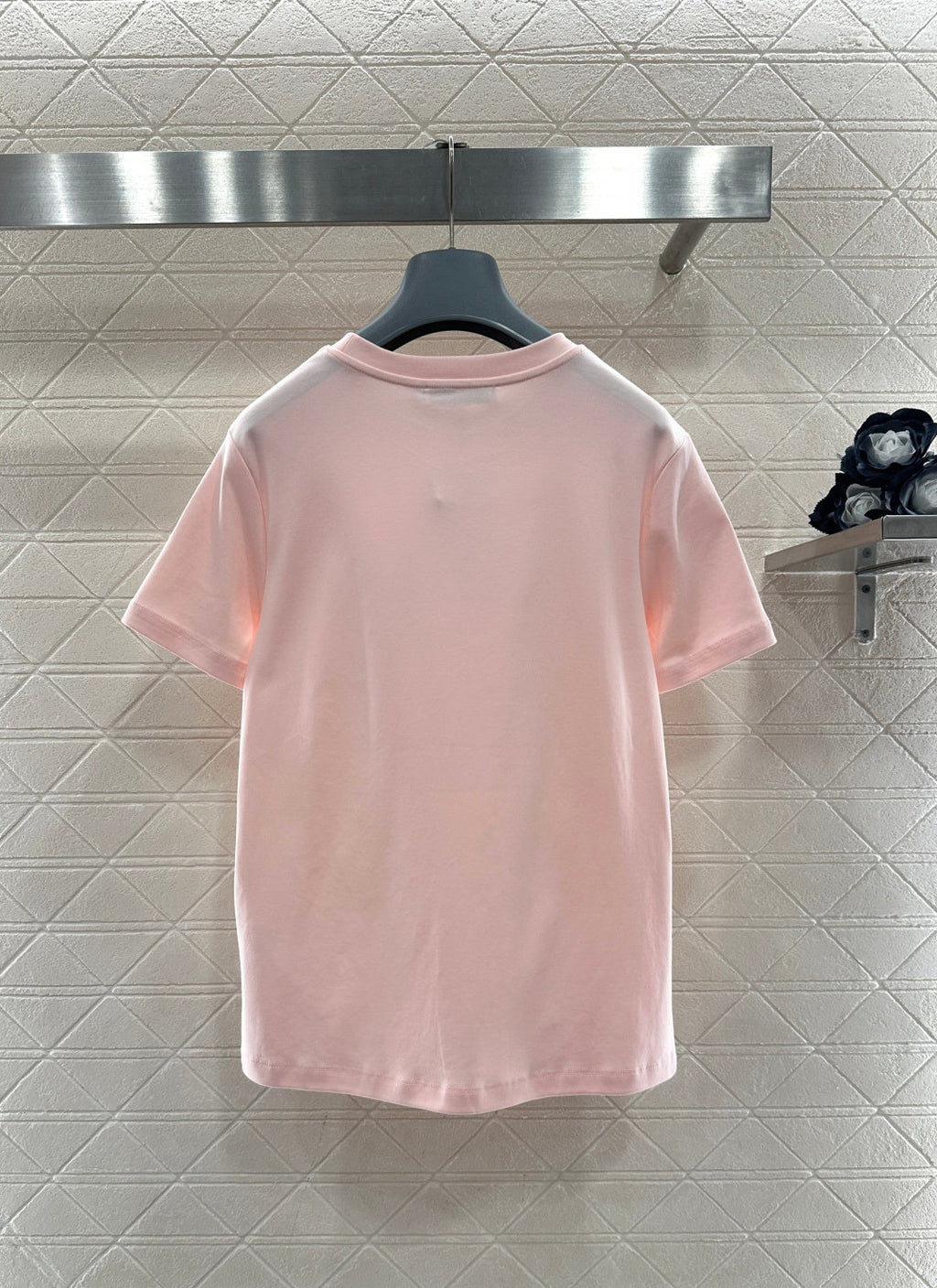 26NEW Crew Neck Embroidered Beaded Short Sleeve