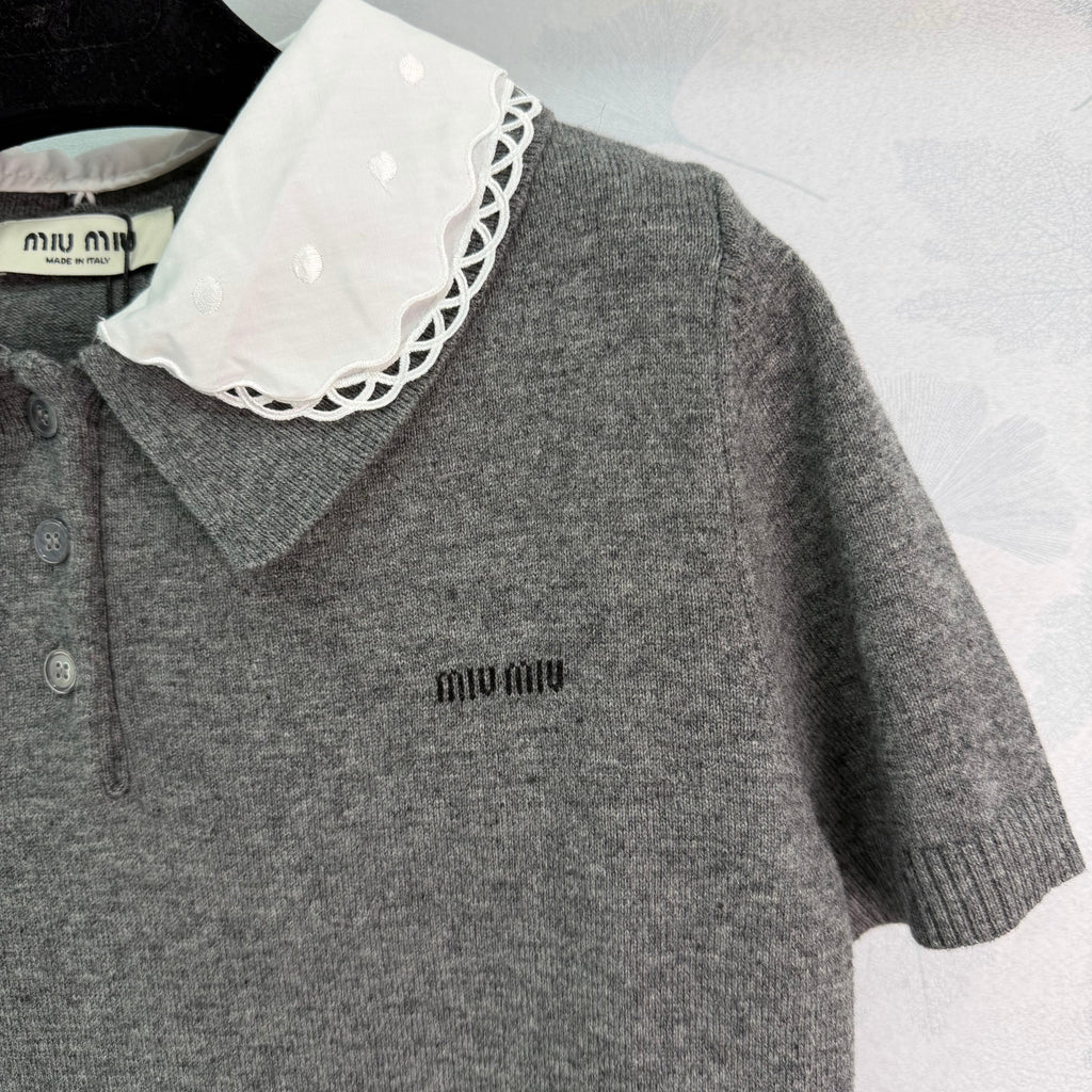 26NEW Knitted Short-Sleeve Top