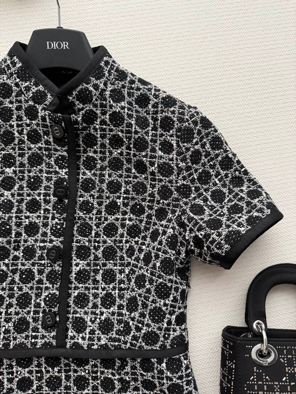 26NEW Black and White Tweed Dress