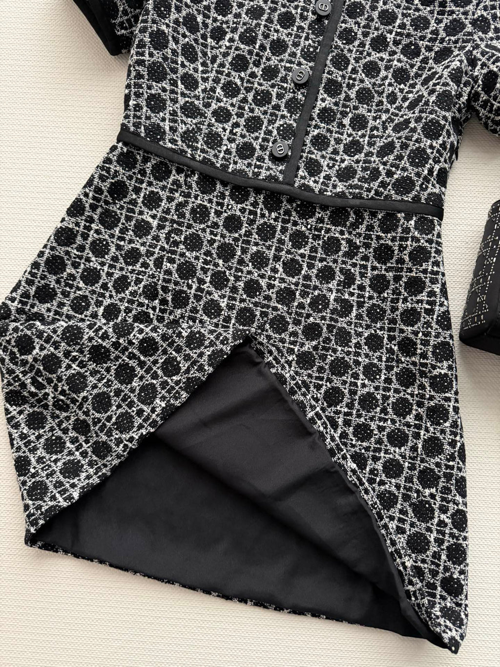 26NEW Black and White Tweed Dress