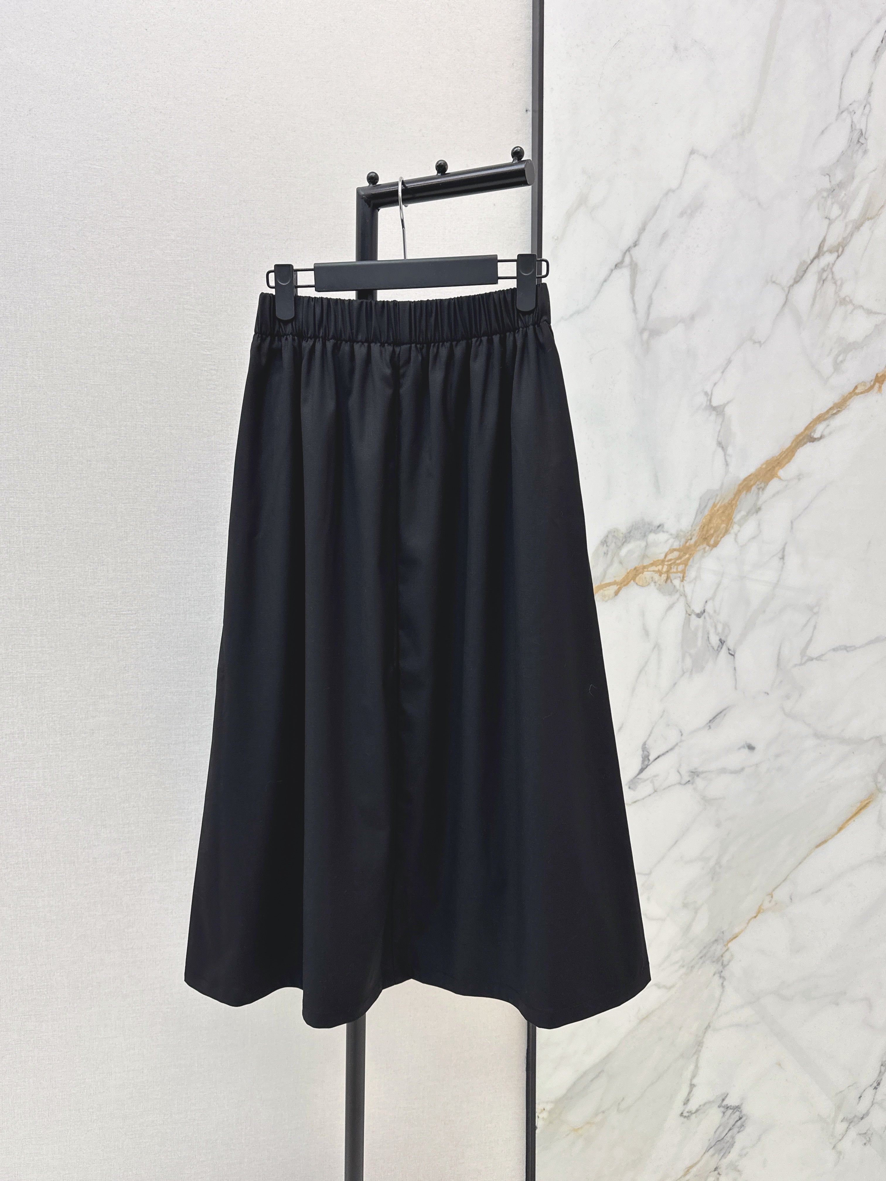 26NEW Classic Triangle Logo Nylon Midi Skirt