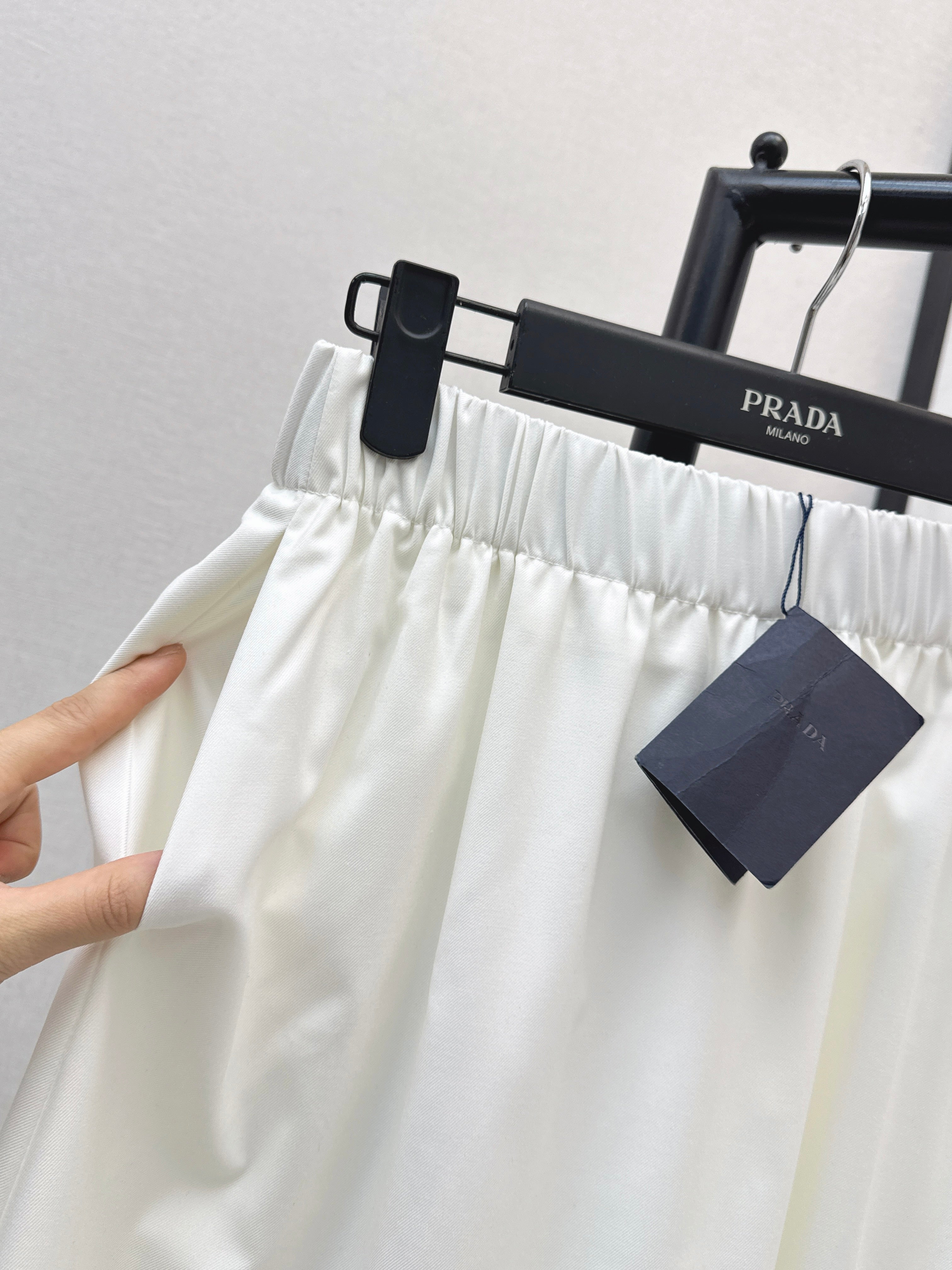 26NEW Classic Triangle Logo Nylon Midi Skirt