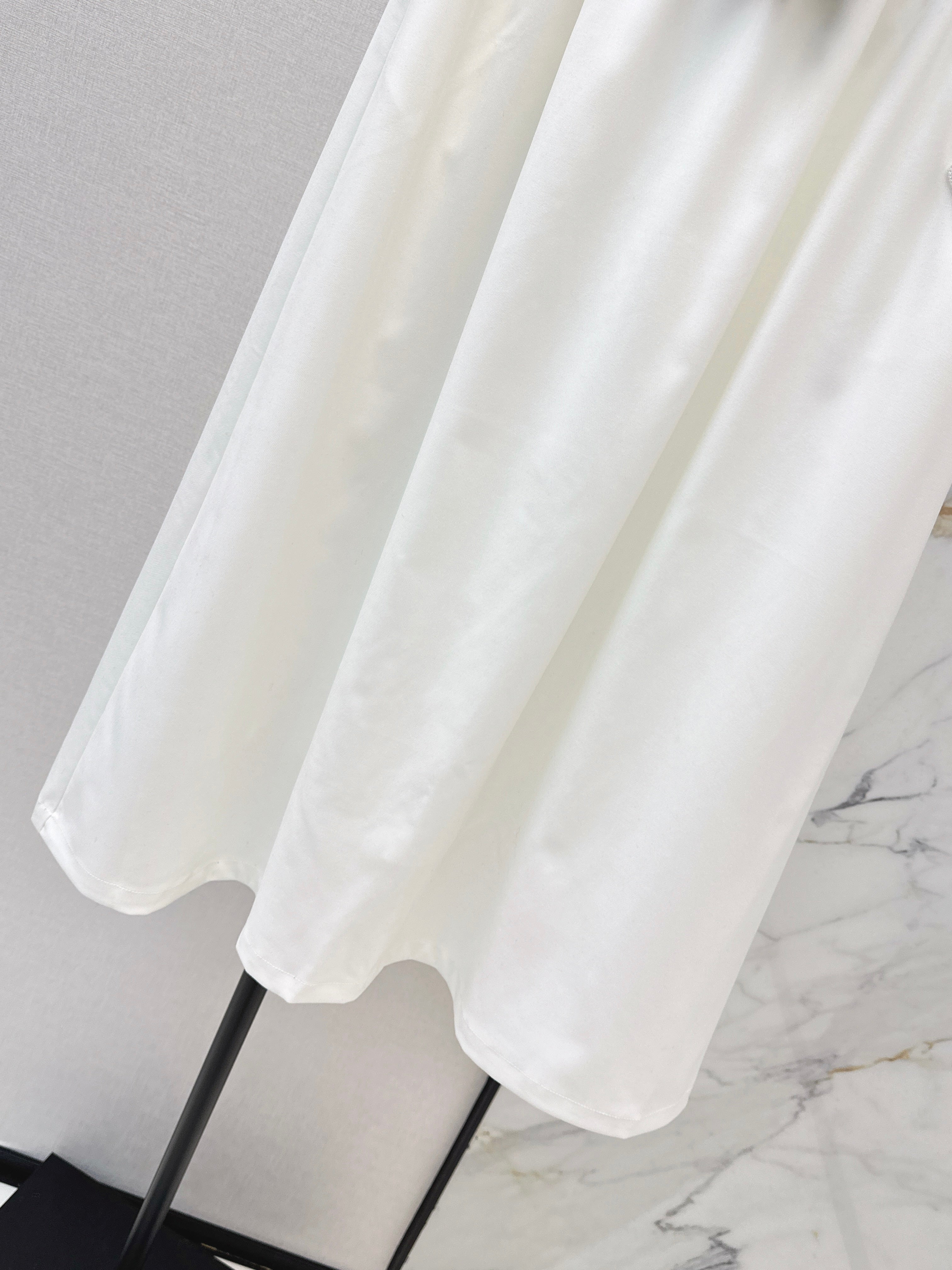 26NEW Classic Triangle Logo Nylon Midi Skirt