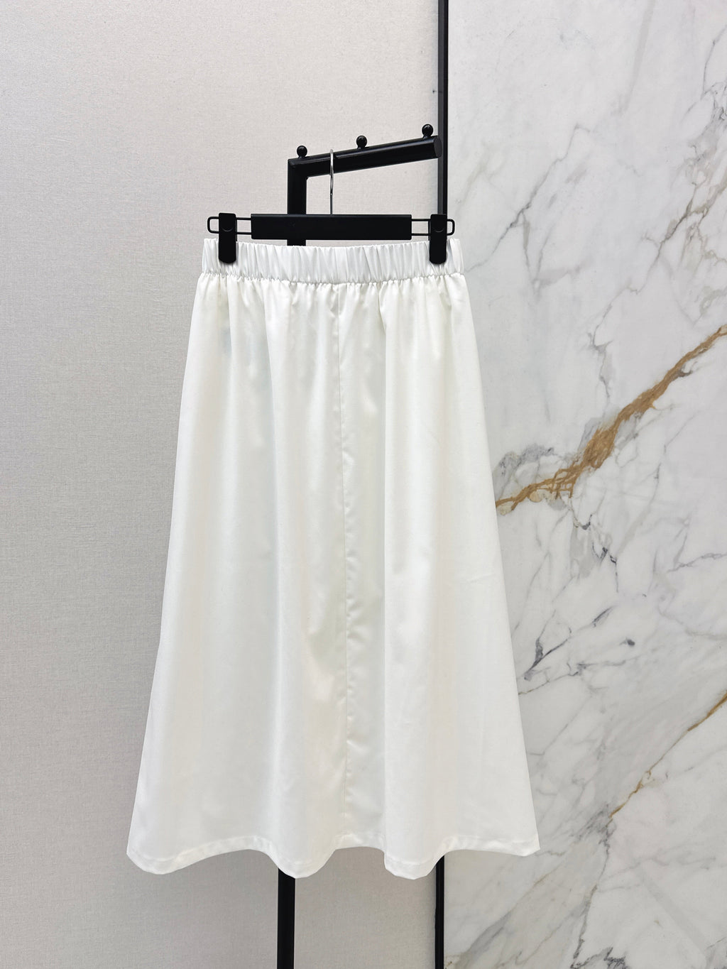 26NEW Classic Triangle Logo Nylon Midi Skirt