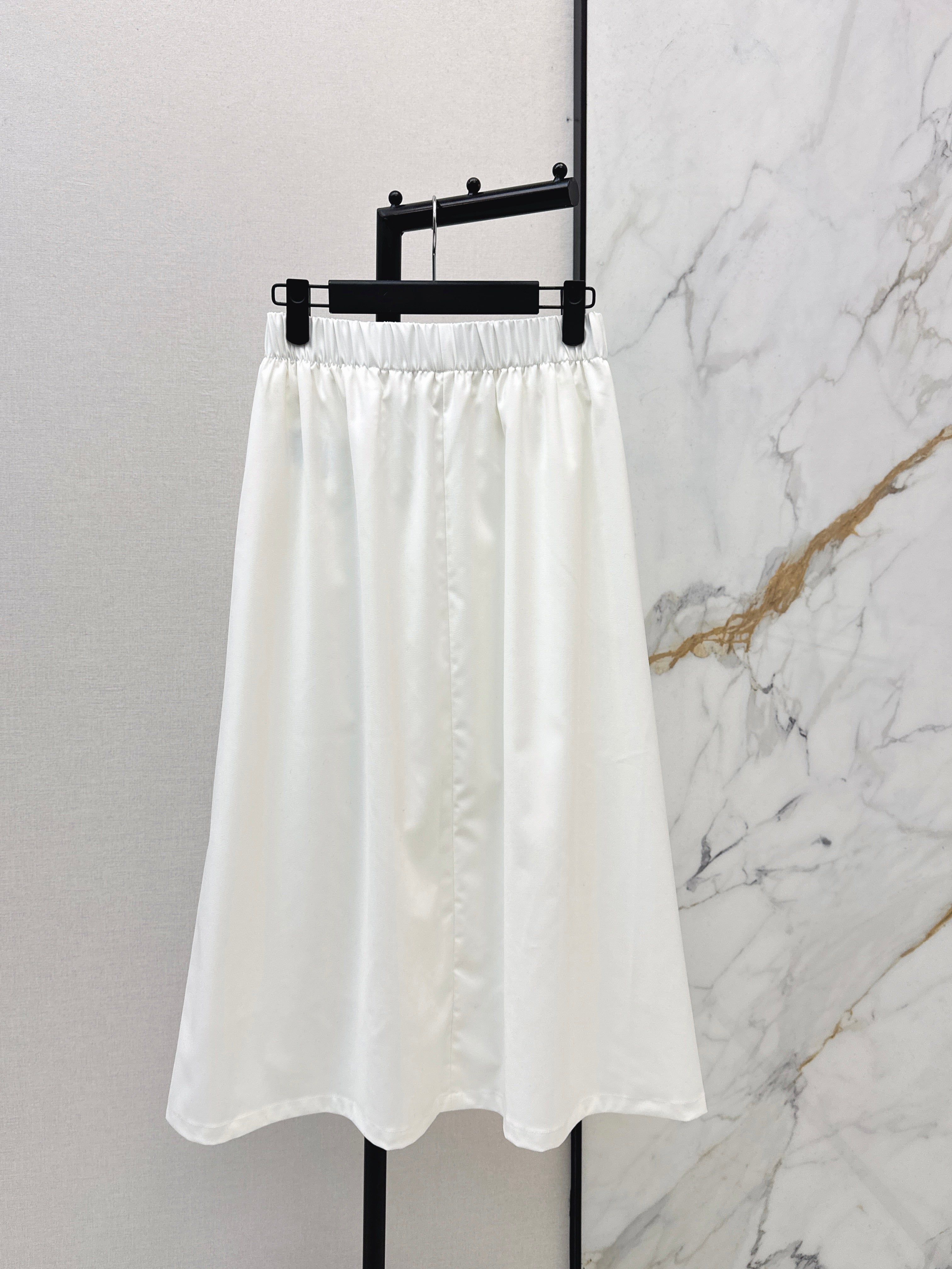 26NEW Classic Triangle Logo Nylon Midi Skirt