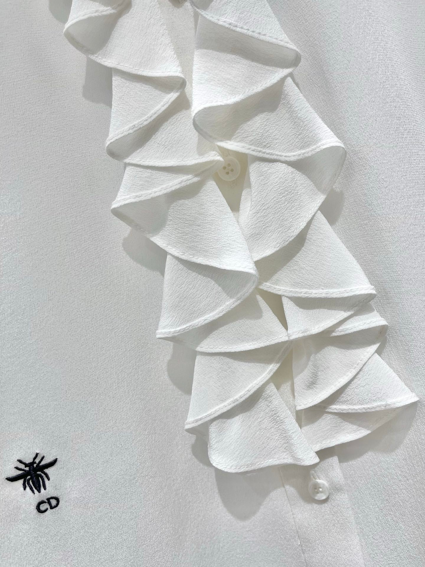 26NEW Silk Ruffle Shirt