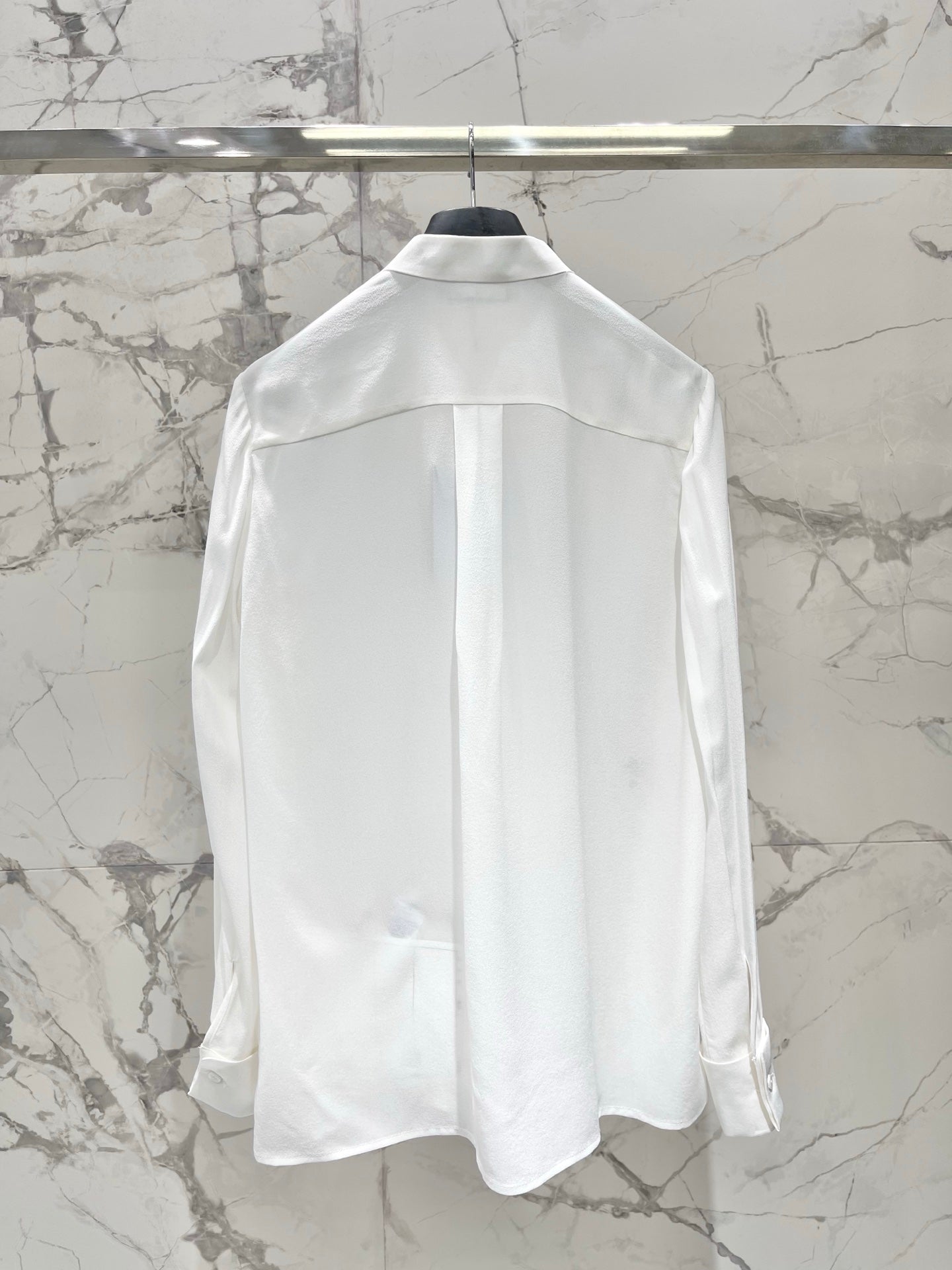 26NEW Silk Ruffle Shirt