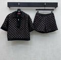 26NEW heavy-duty rhinestone short-sleeved top + high-waisted shorts