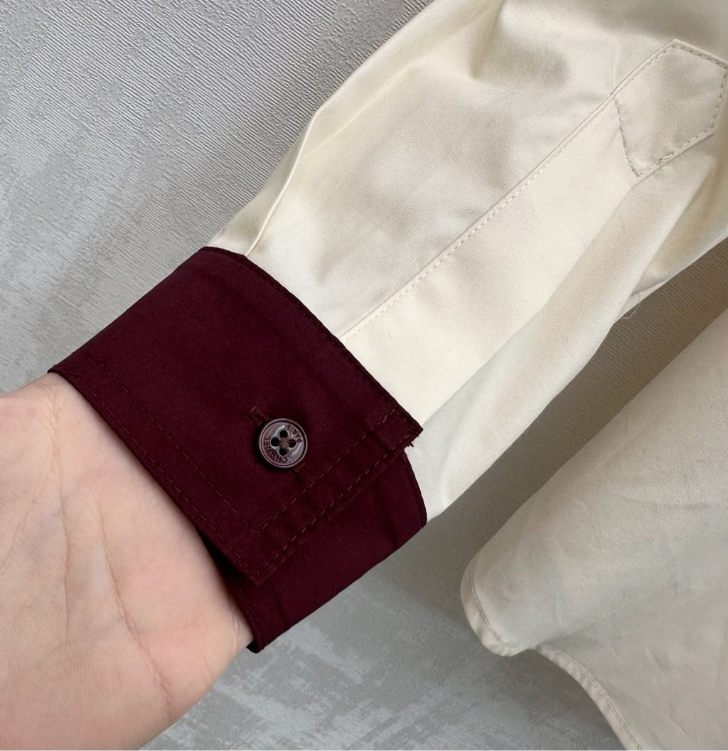 26NEW color-blocked shirt + trousers + vest