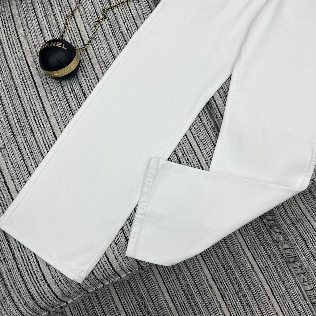 26NEW logo embellished straight-leg jeans