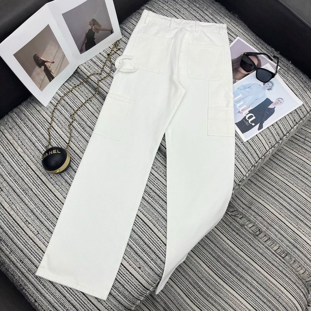 26NEW logo embellished straight-leg jeans