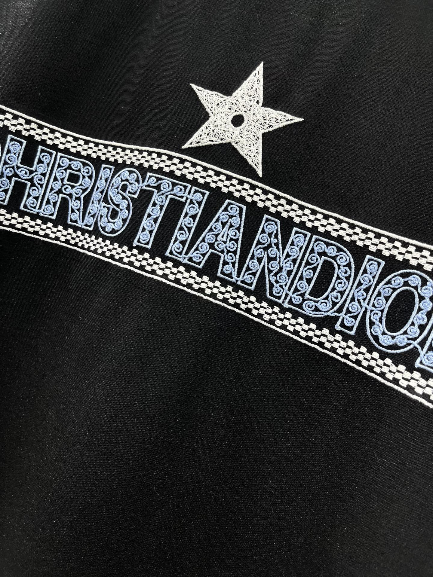 26NEW Five-pointed Star Embroidered Letter Short-sleeved T-shirt