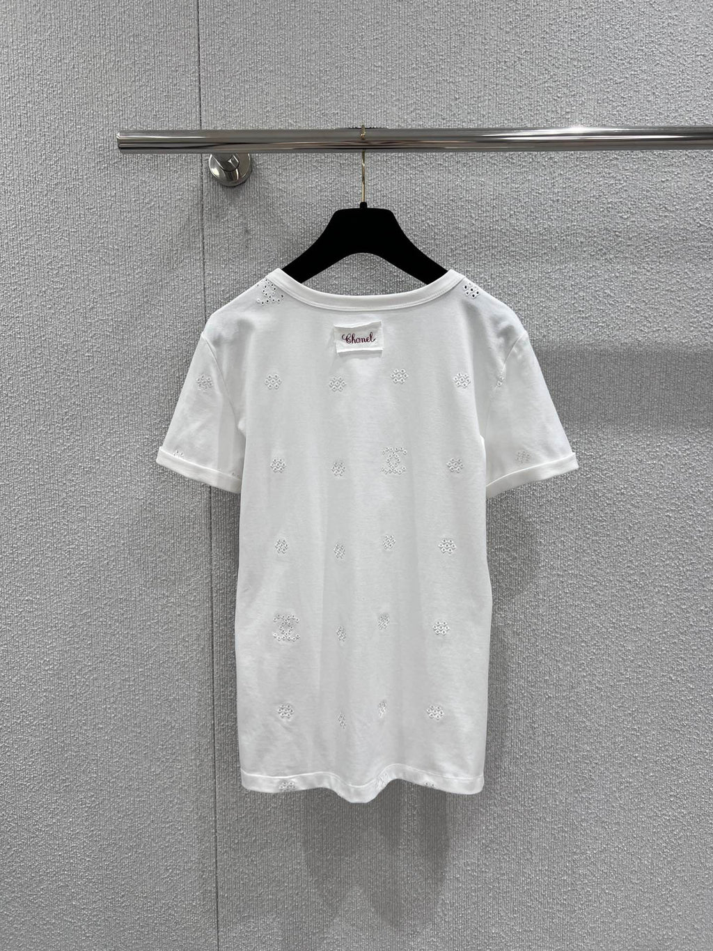 26NEW Embroidered Crew Neck Short Sleeve T-Shirt