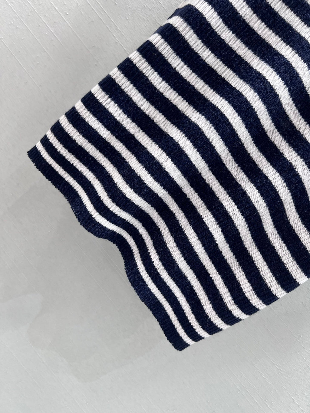 26NEW Striped Knit Short Sleeve