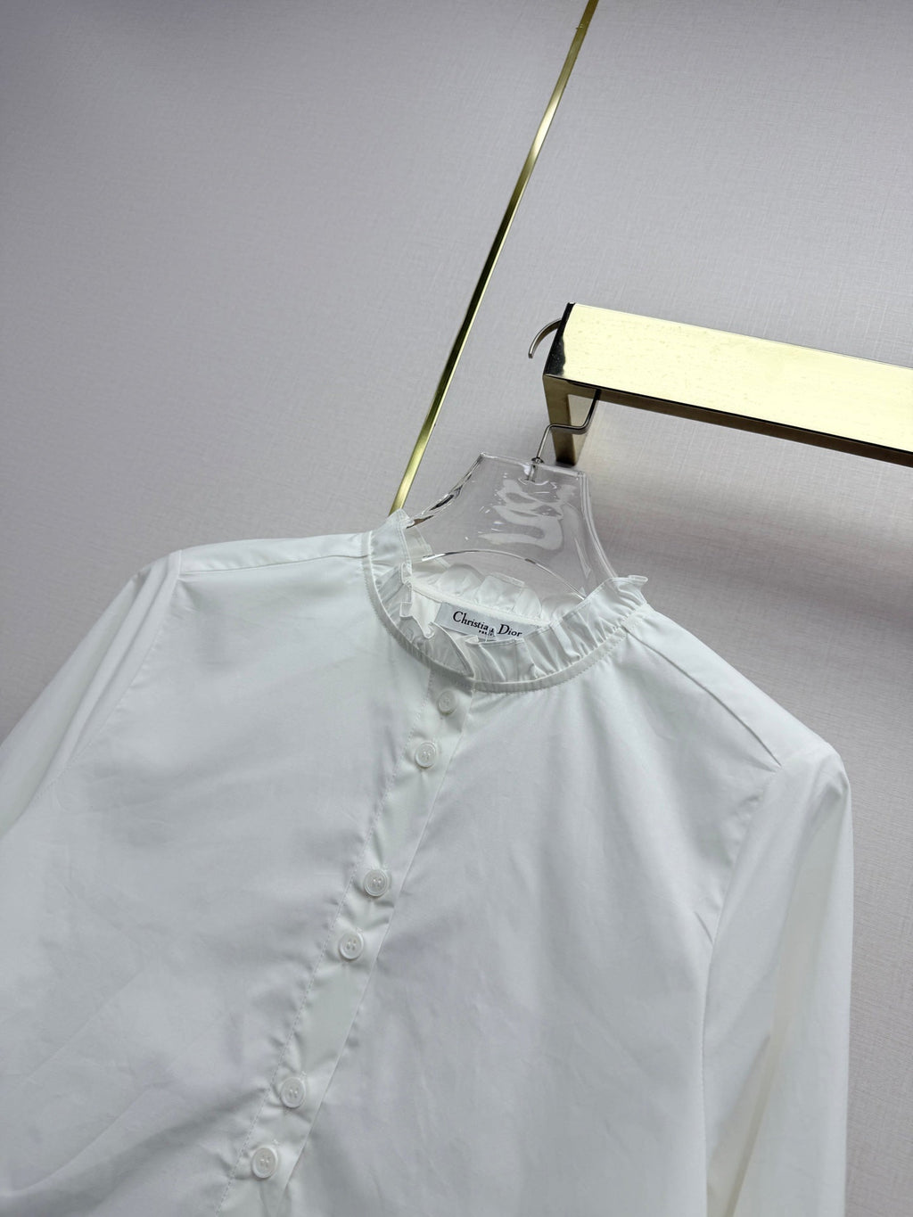 26NEW Ruffled Collar Long-Sleeve Shirt