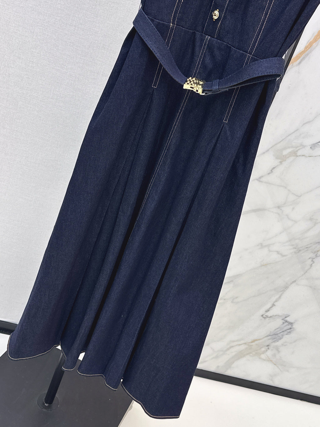 26NEW Embroidered Tencel Denim Dress