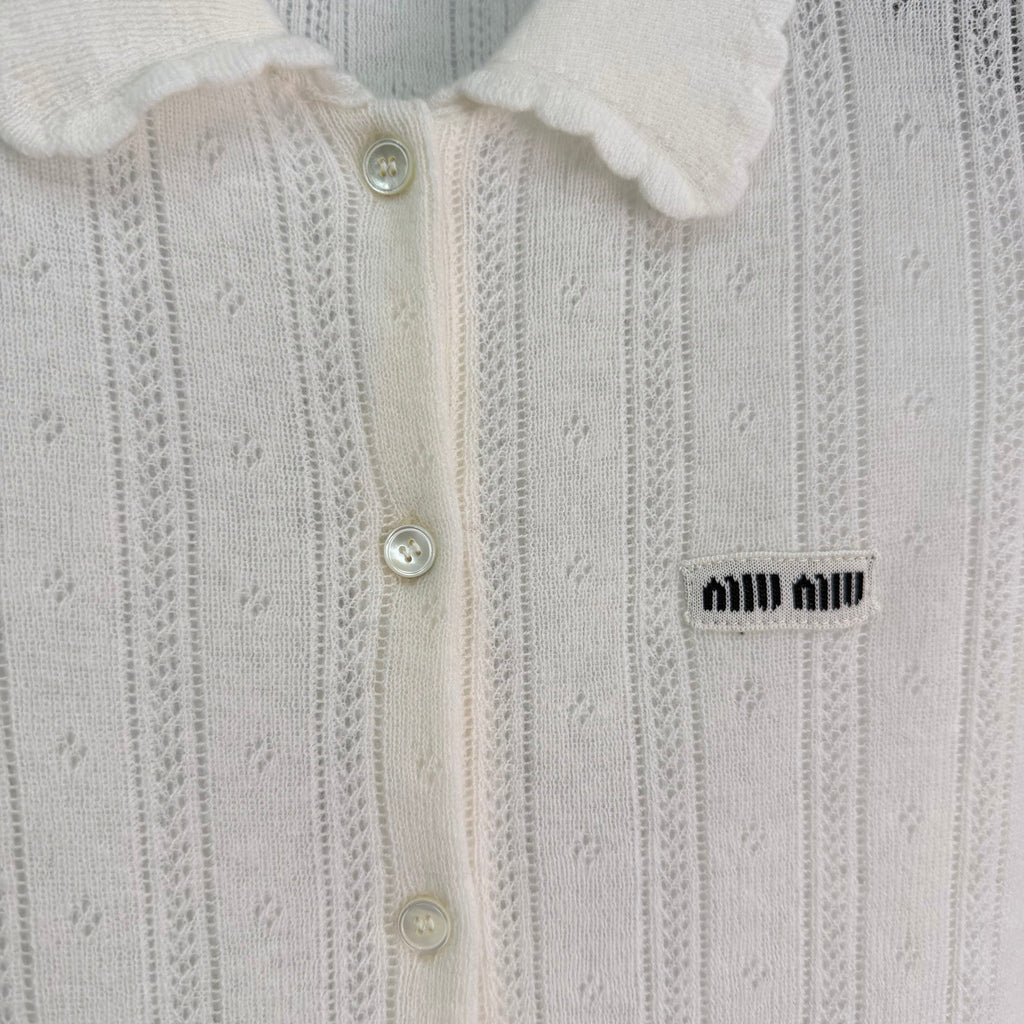 26NEW off-white knitted cardigan