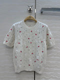 26NEW Floral Knit Short-Sleeve