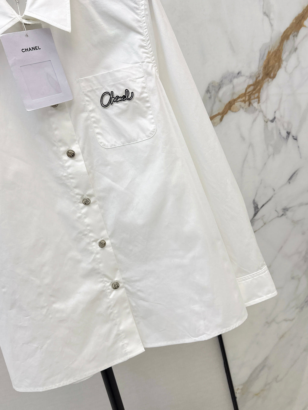 26NEW Letter Embroidery Cotton Shirt