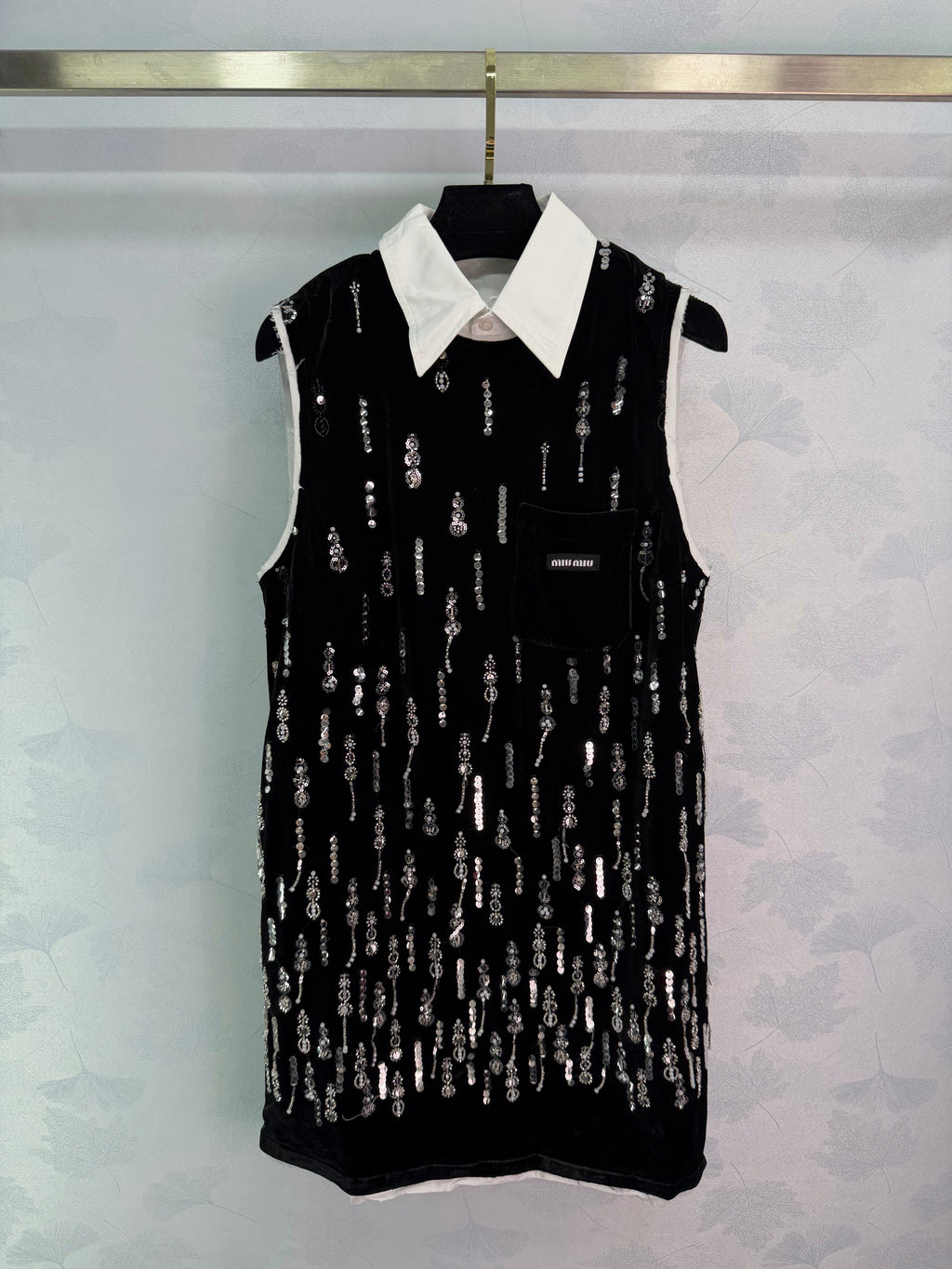 26NEW Velvet Beaded Dress