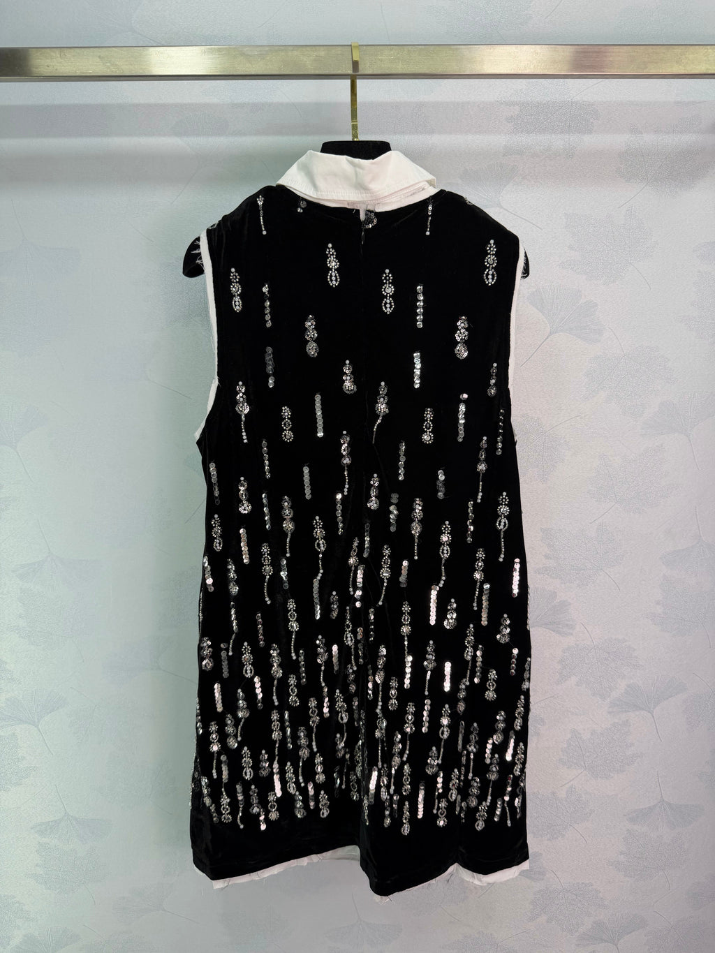 26NEW Velvet Beaded Dress