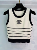 26NEW Striped Knit Vest