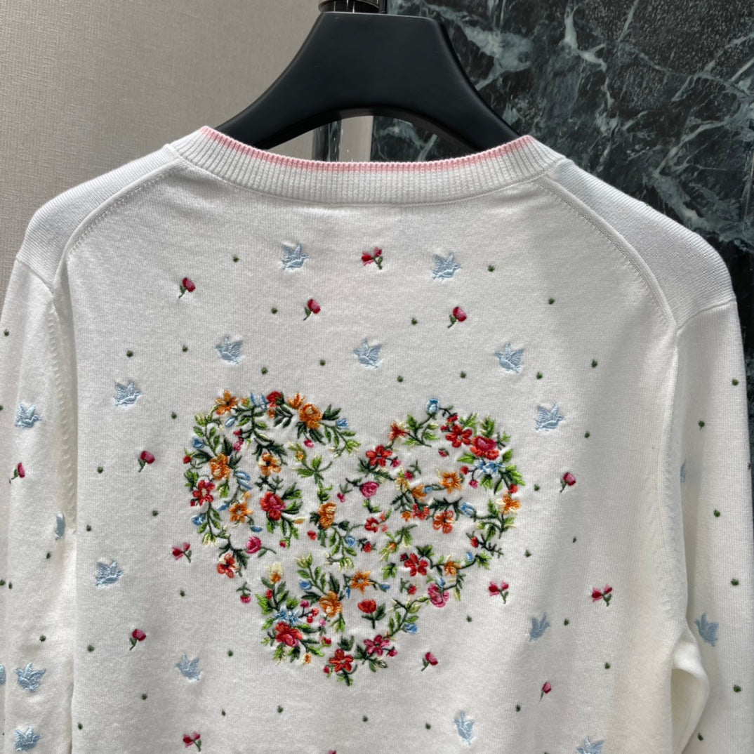 26 New Arrival: Peace Dove Embroidered Knit Cardigan