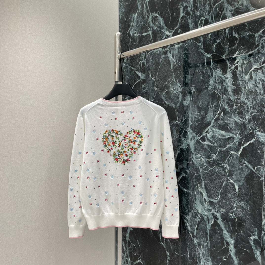 26 New Arrival: Peace Dove Embroidered Knit Cardigan
