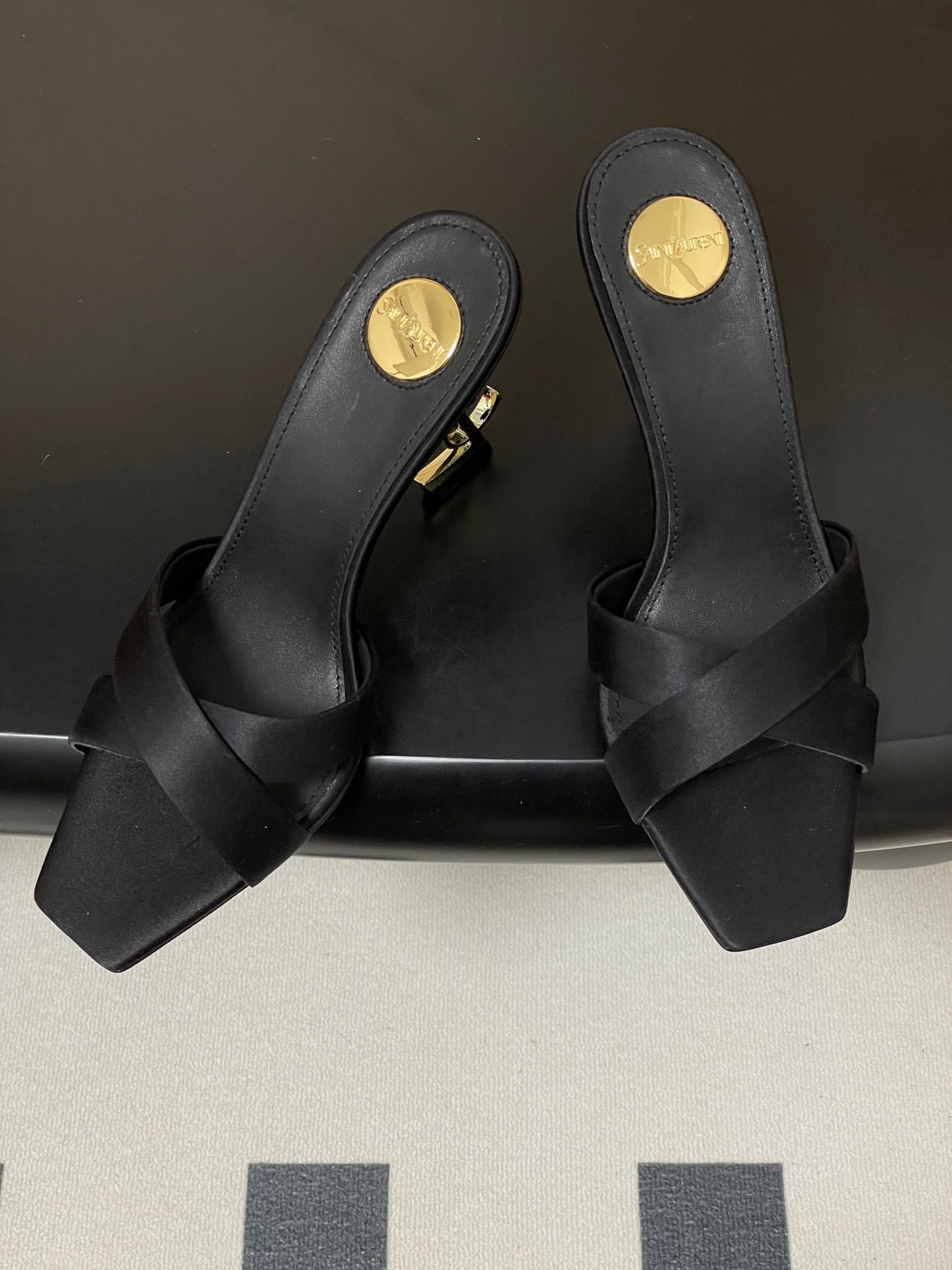 2026 Spring/Summer New Square Toe Cross Strap High-Heeled Sandals
