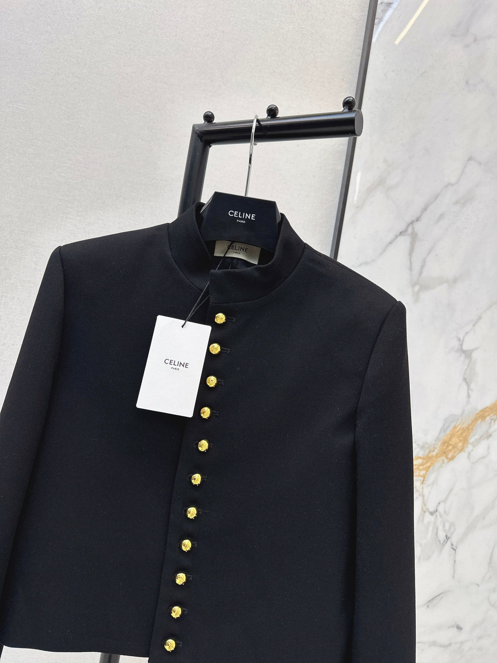 26SS Gold Buckle Trim Jacket