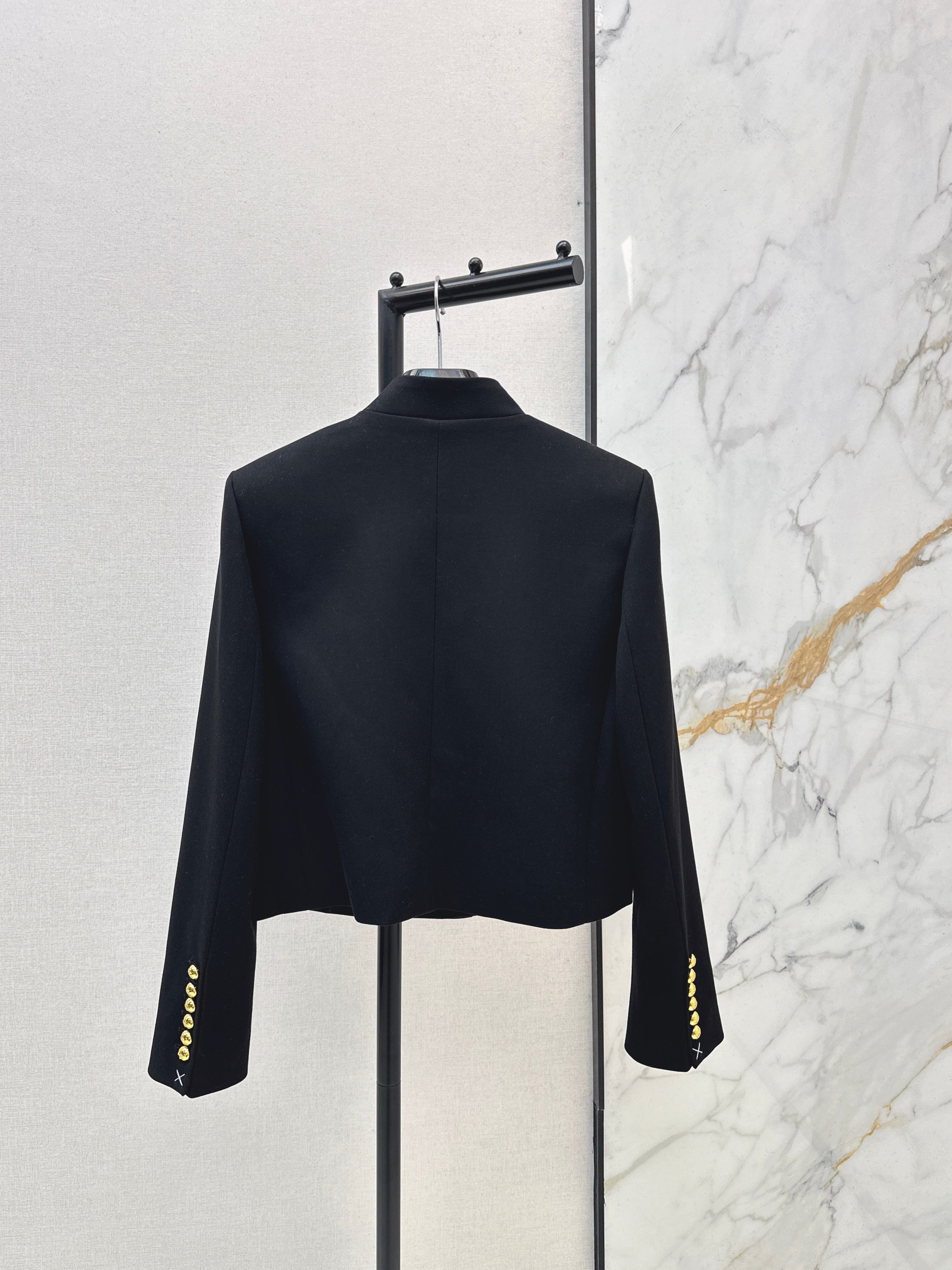 26SS Gold Buckle Trim Jacket