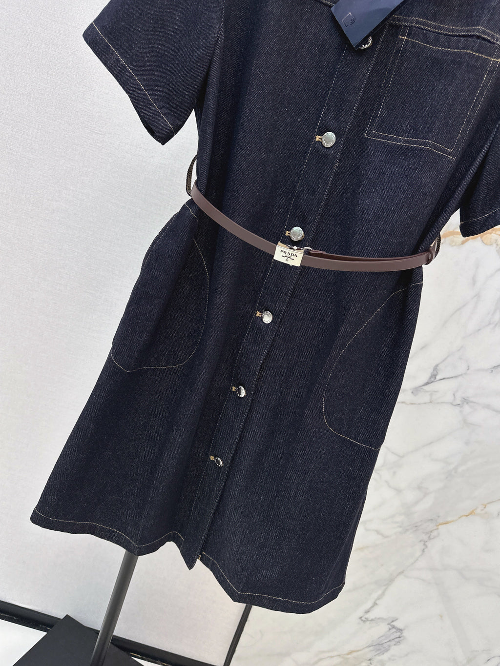 26SS Raw Denim Dress