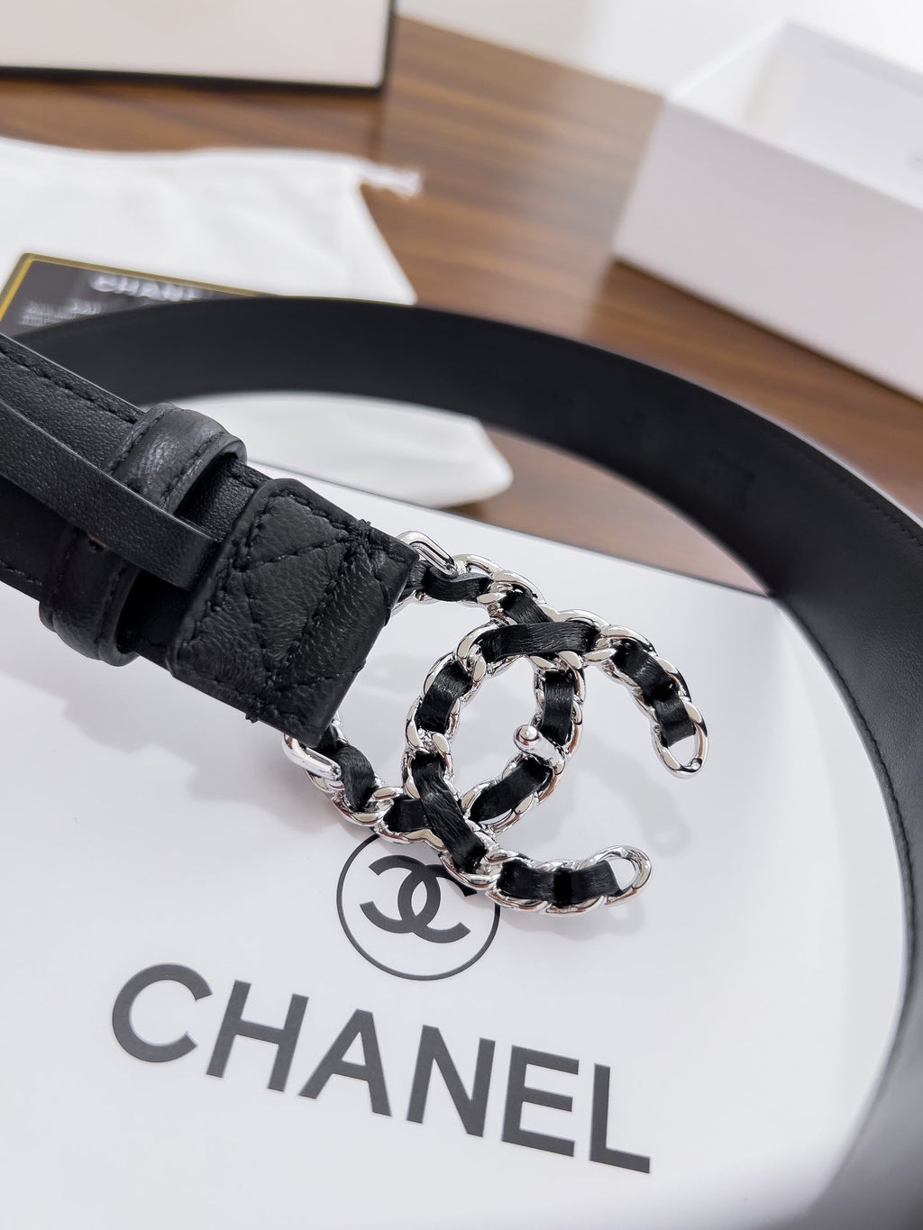 Women's chain buckle belt, 3.0cm