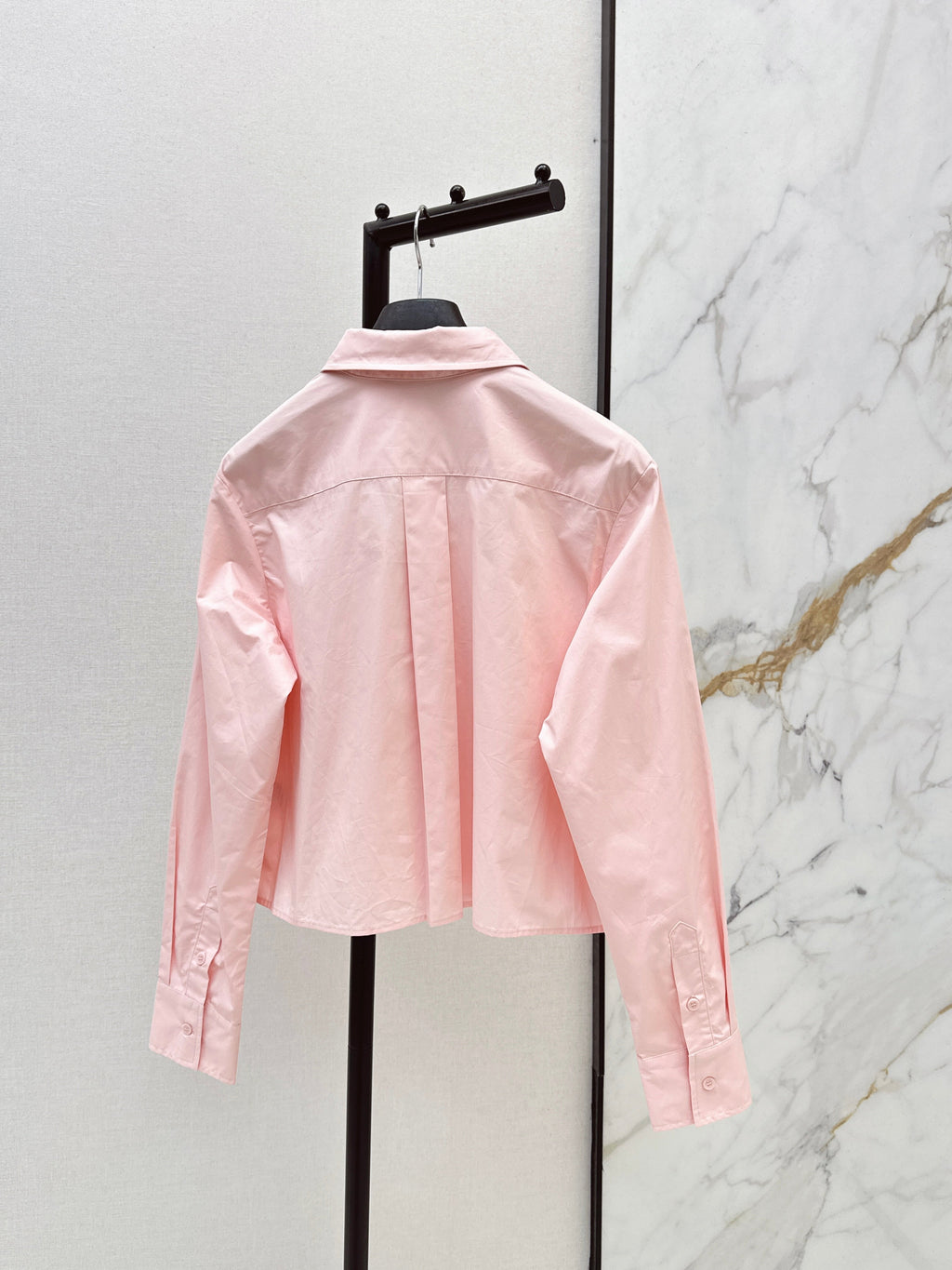 26SS New Letter Embroidered Ribbon Shirt