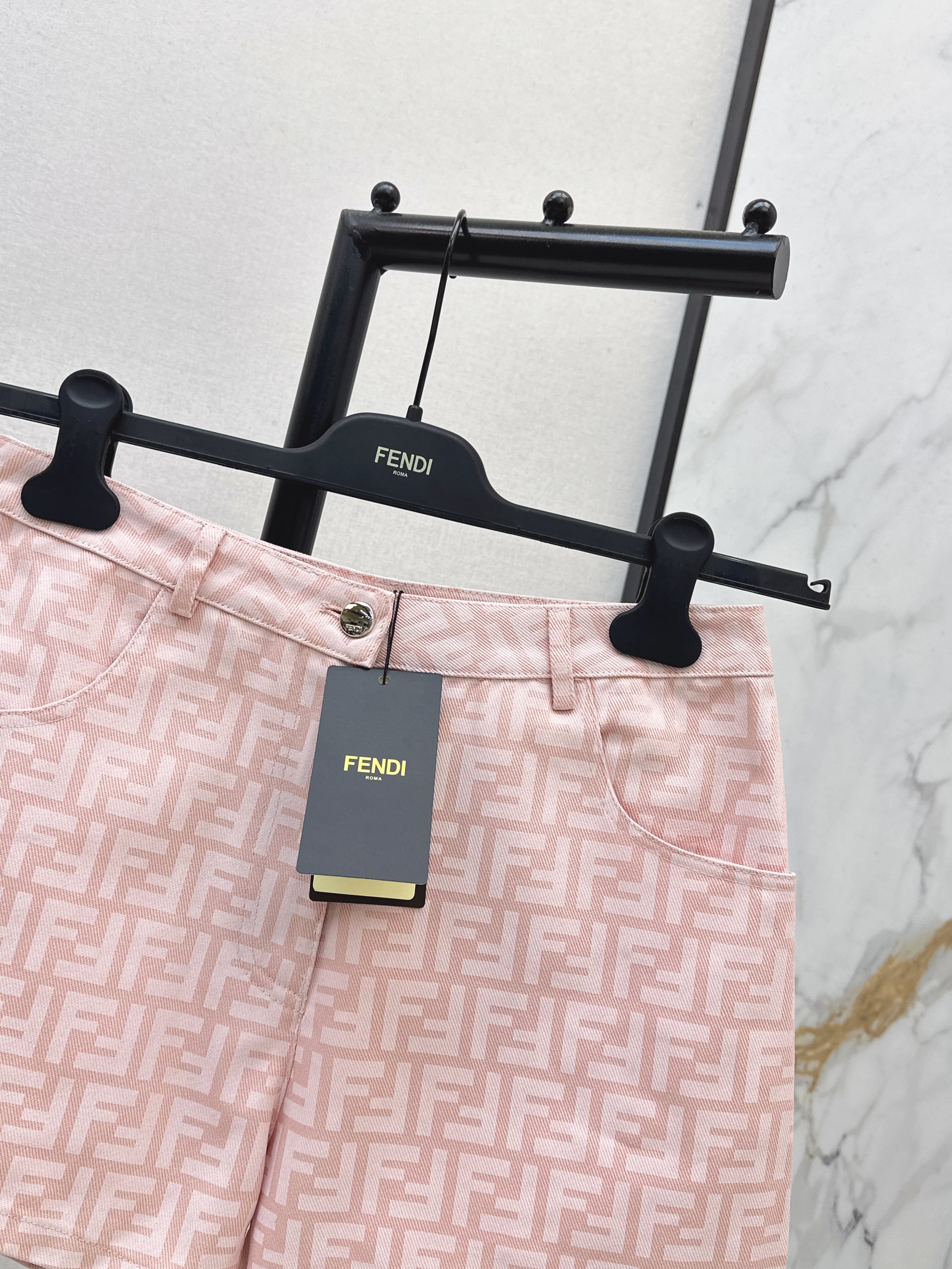 26SS Spring/Summer Newest Jacquard Denim Shorts