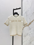 26SS New Striped Short-Sleeve Mini Knit Sweater