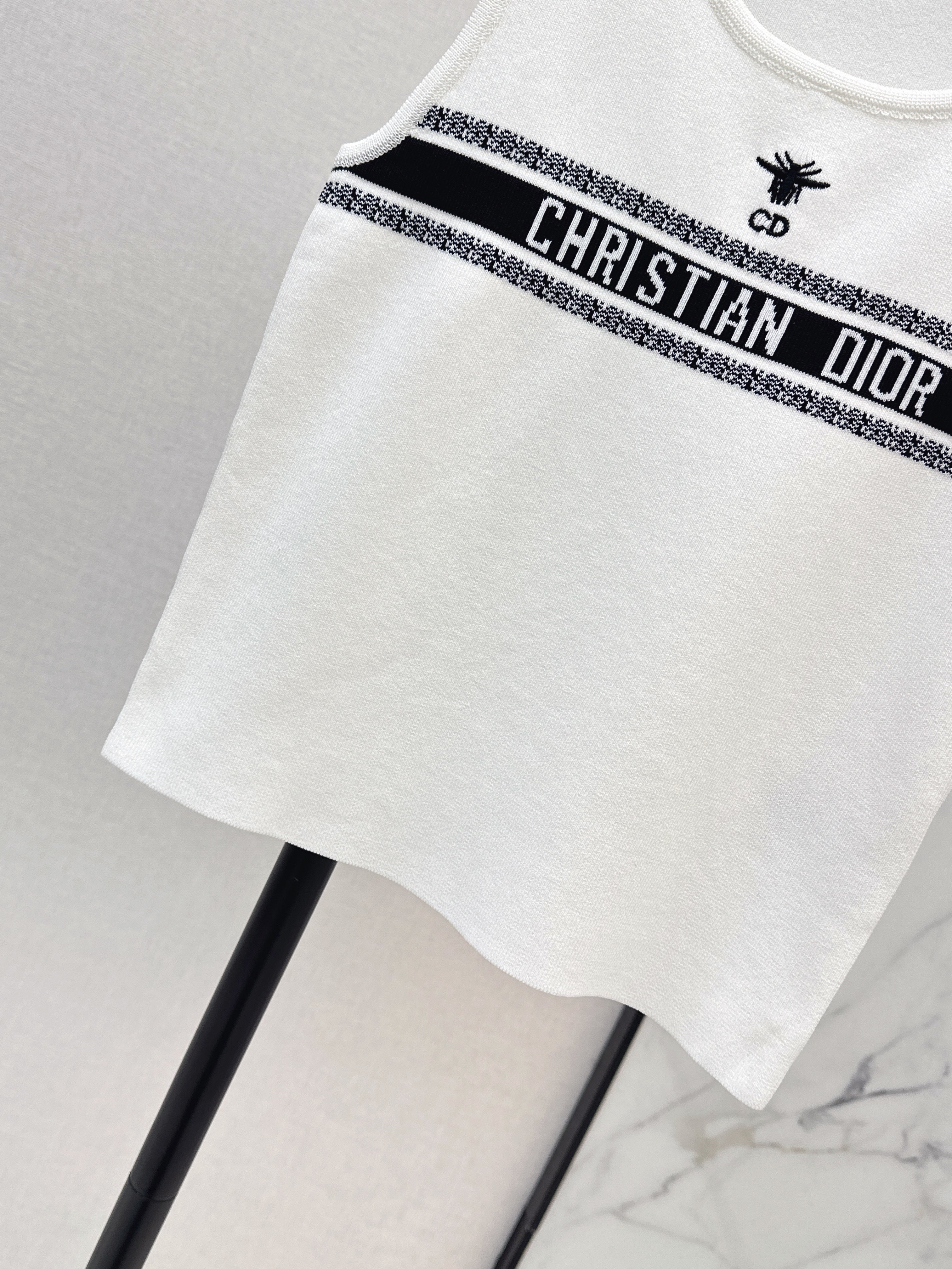 26SS New Letter Jacquard Knitted Vest