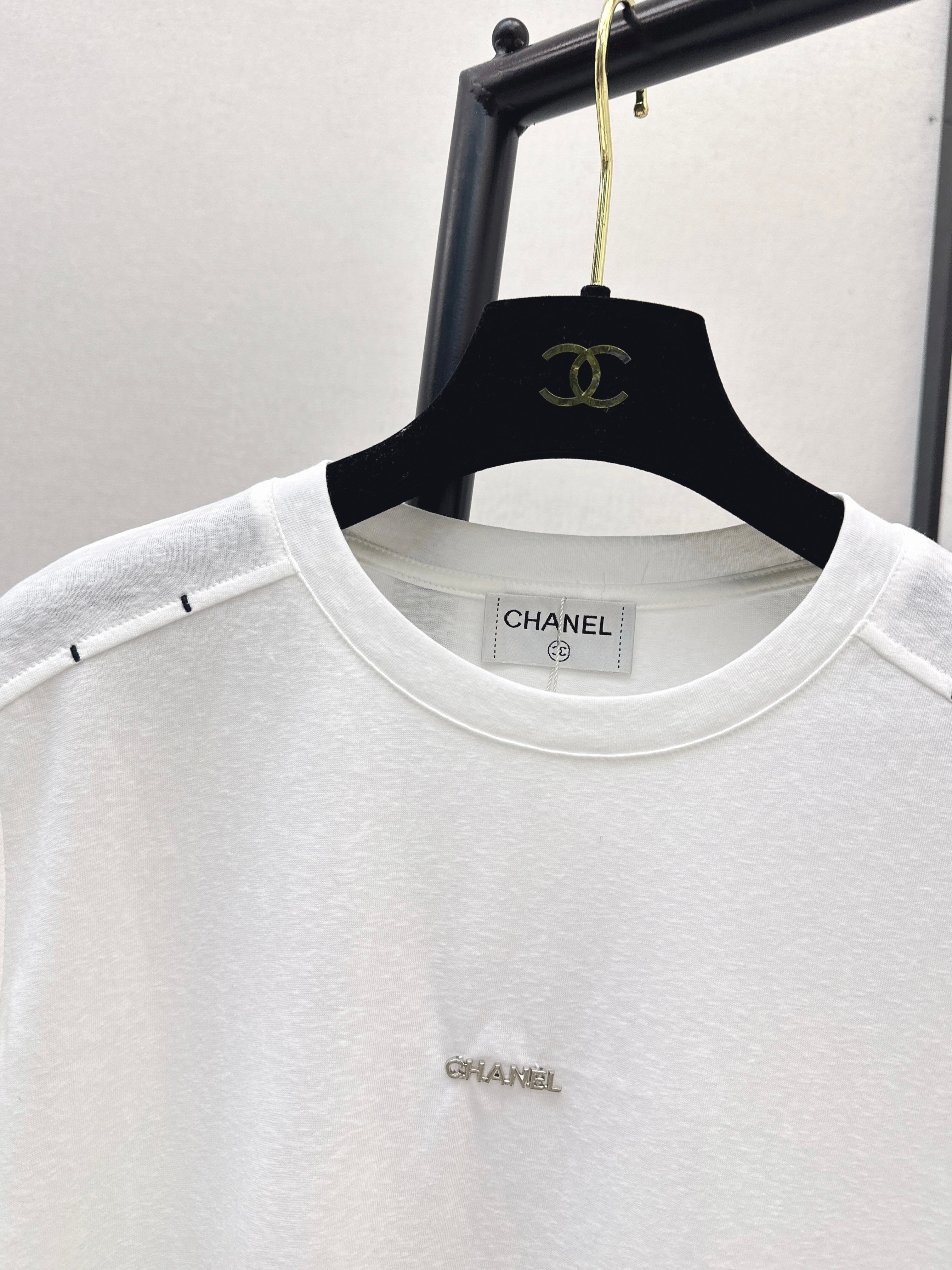 26SS New Crew Neck White Short Sleeve T-Shirt
