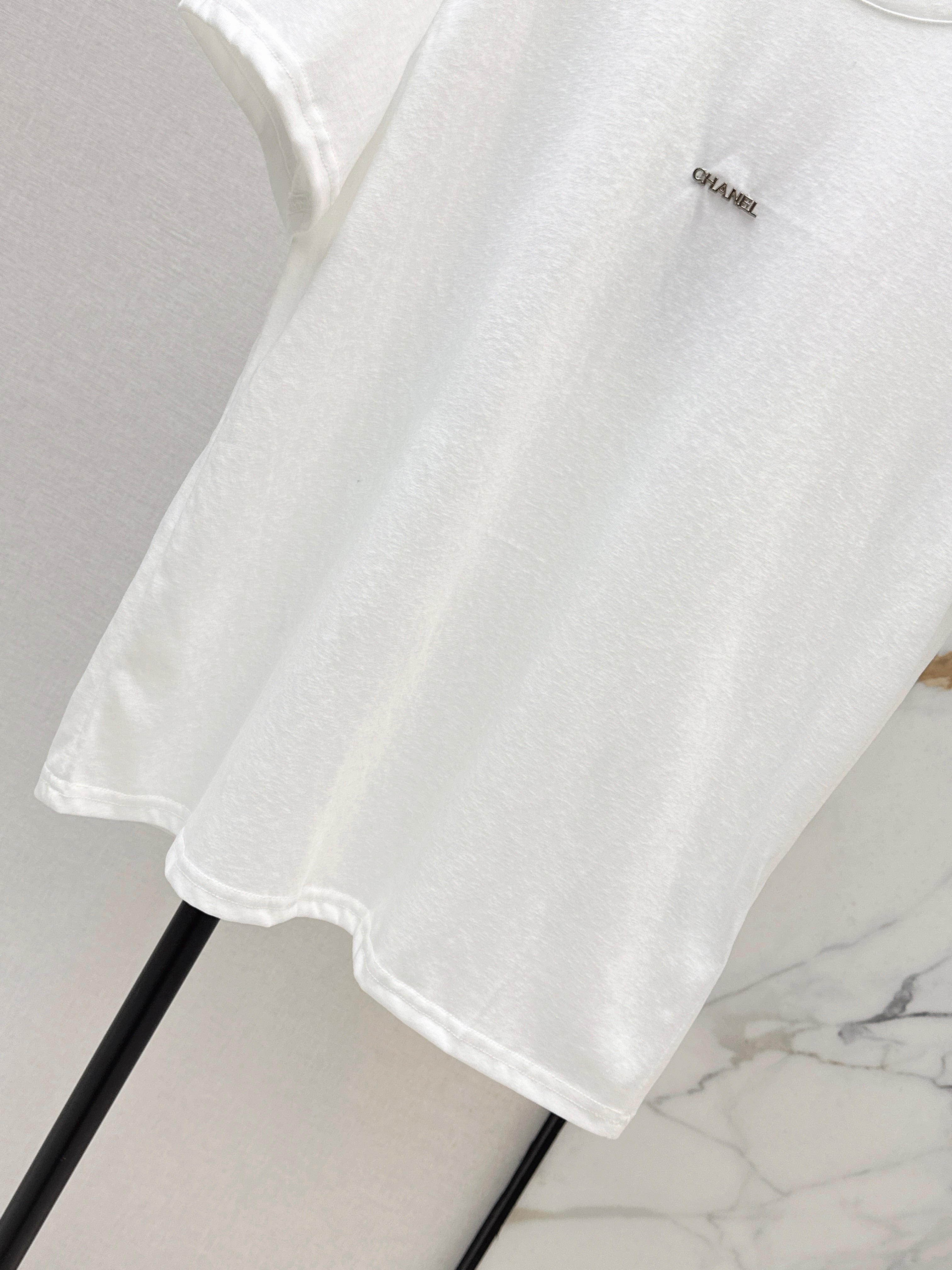 26SS New Crew Neck White Short Sleeve T-Shirt