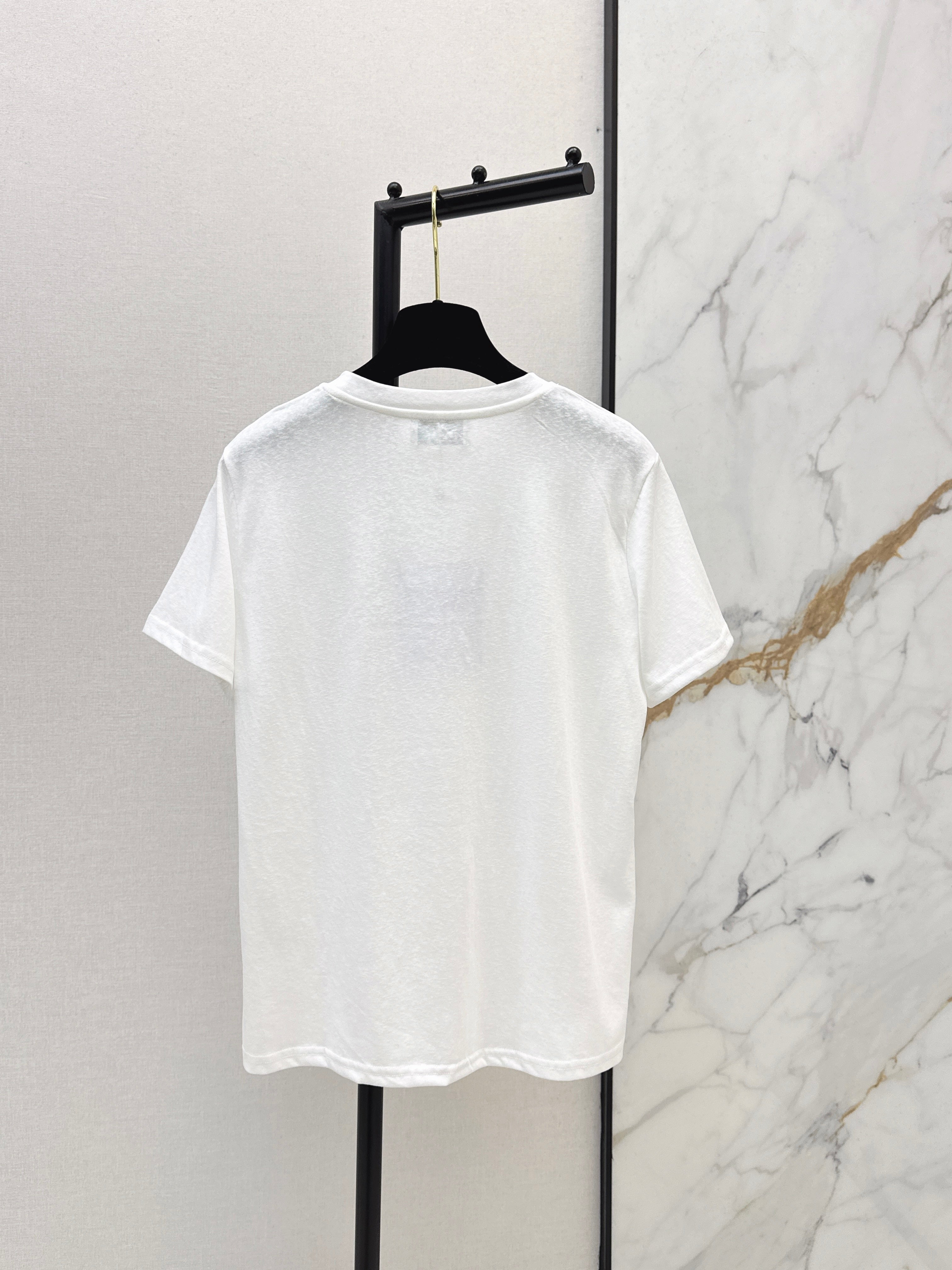 26SS New Crew Neck White Short Sleeve T-Shirt