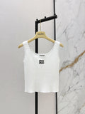 26SS New Lace-Trimmed Knitted Vest